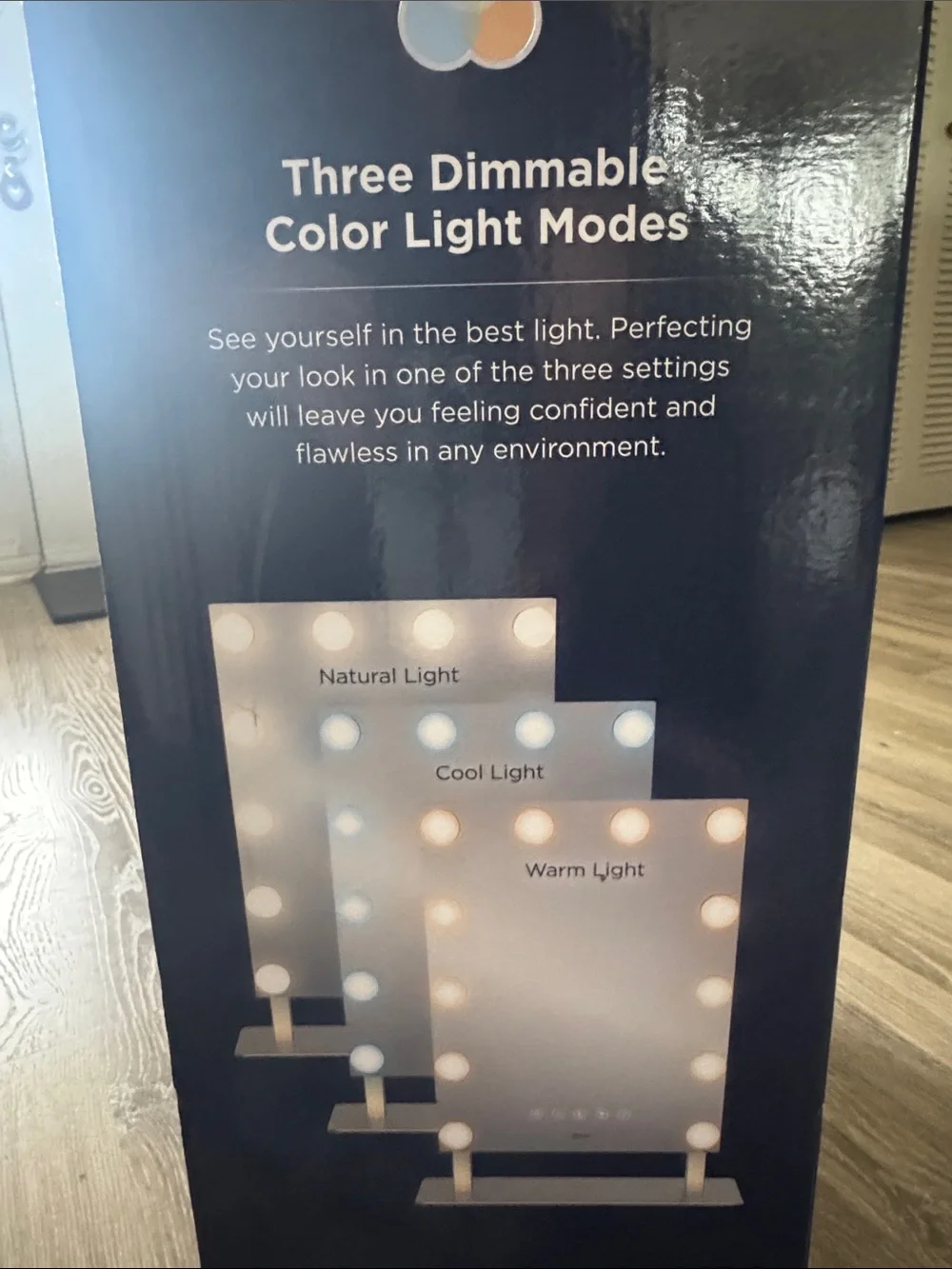 iHome Hollywood Vanity Speaker Mirror with three dimmable color modes!